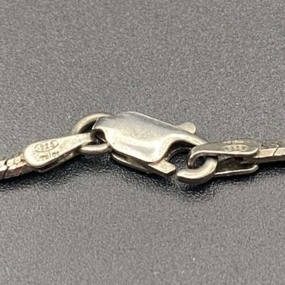 Vtg 950 Sterling Silver MOP Brooch Pendant Necklace Intricate Jerusalem 18” 14g - Picture 6 of 11